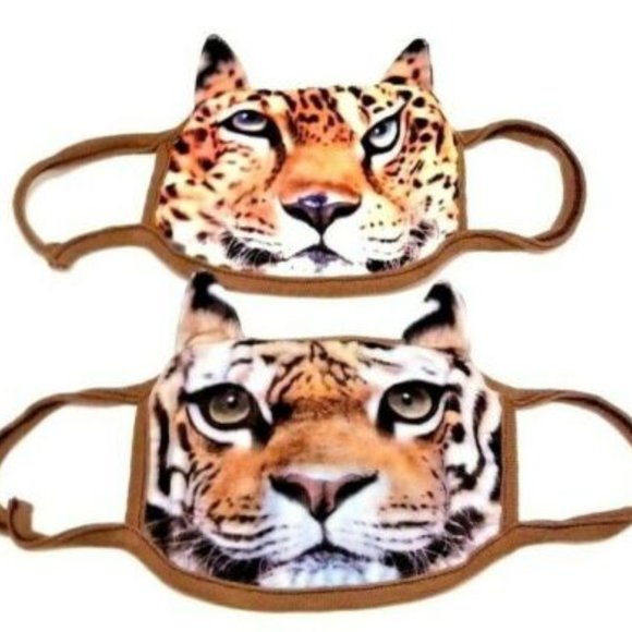 4 PACK cats FACE COVER Adult teen MASK Pick your KITTEN Cat pet 3D ears soft HK - Picture 2 of 7